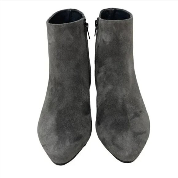 Paul Green Bridget Gray Suede Pointed Toe Zip Ankle Boots - US Size 8 UK 5.5 - Picture 5 of 9